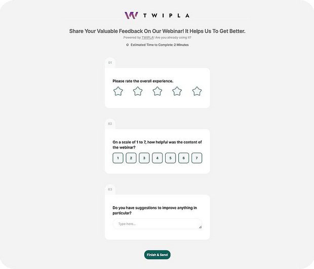 TWIPLA features - visitor communication tools - website polls