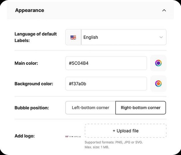 Polls - customizable appearance - TWIPLA Website Intelligence